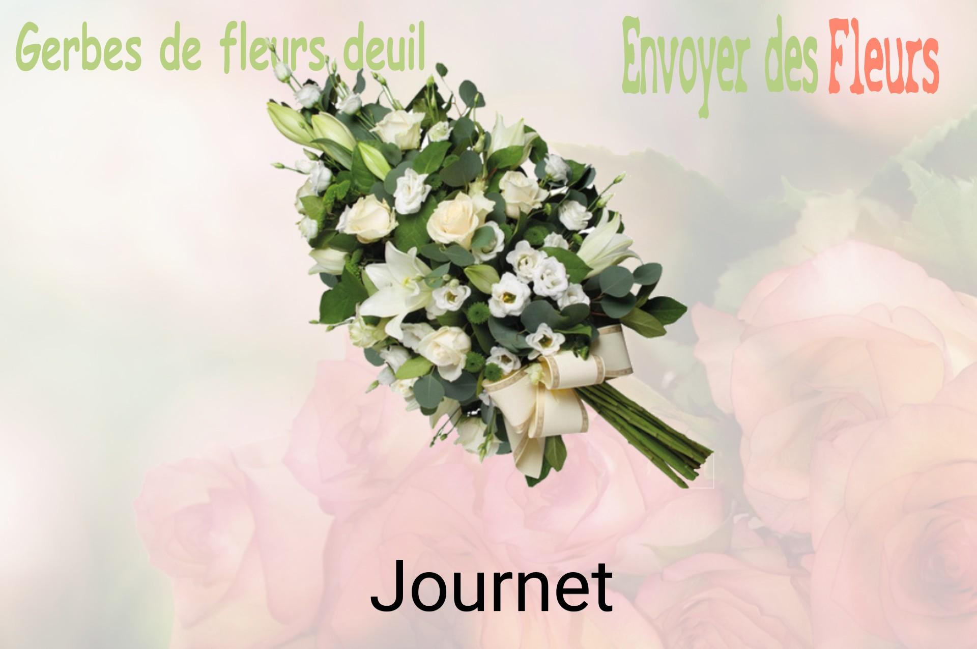 Gerbe de fleurs de deuil livrée à Journet